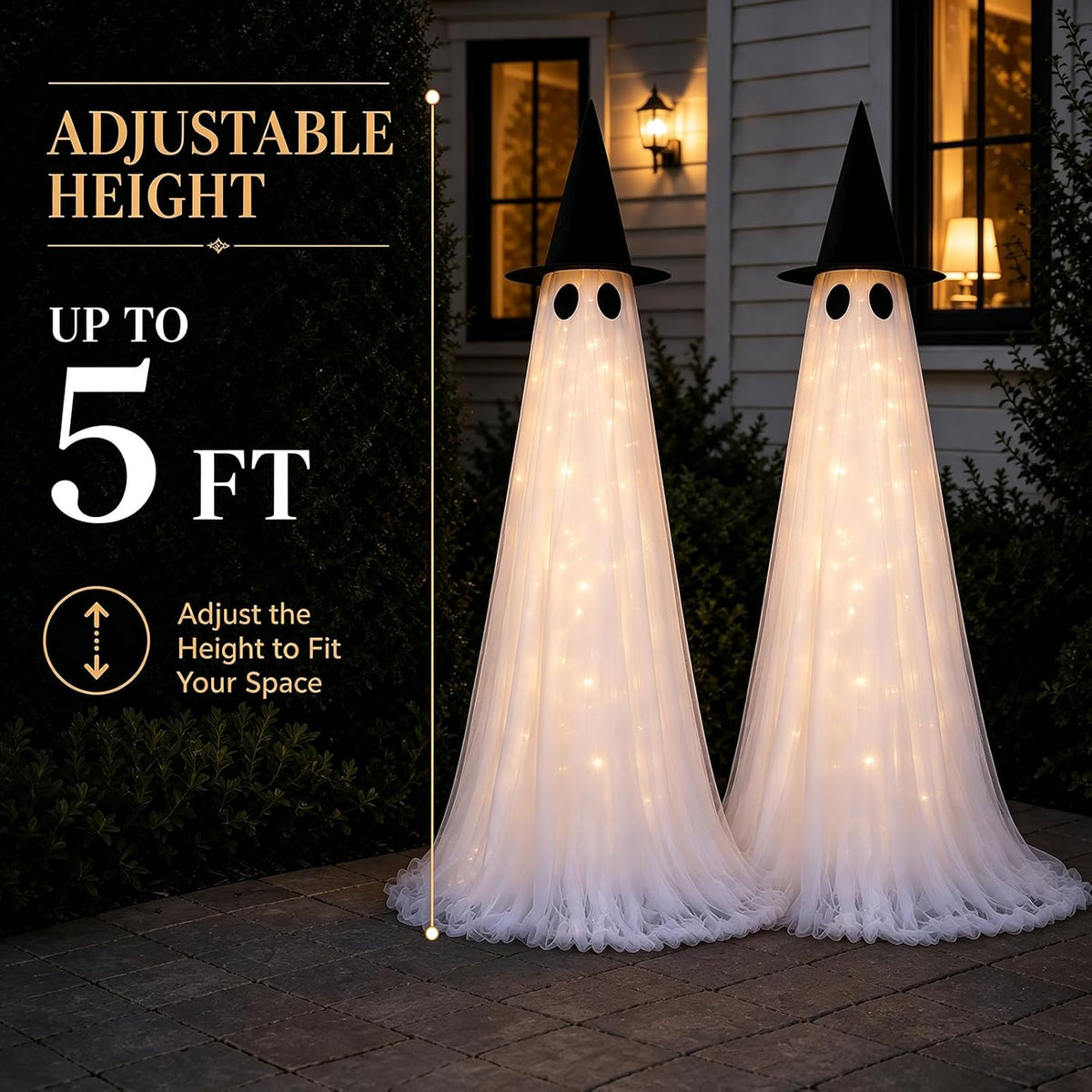 2 Pack 5 Ft Ghost Decor