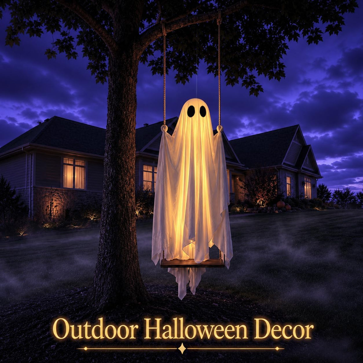 Large 5ft Pre-Assembled Hanging Ghost
