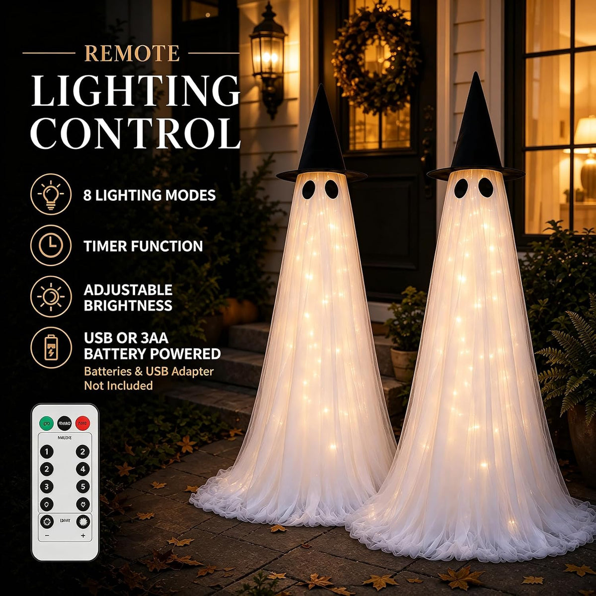 2 Pack 5 Ft Ghost Decor